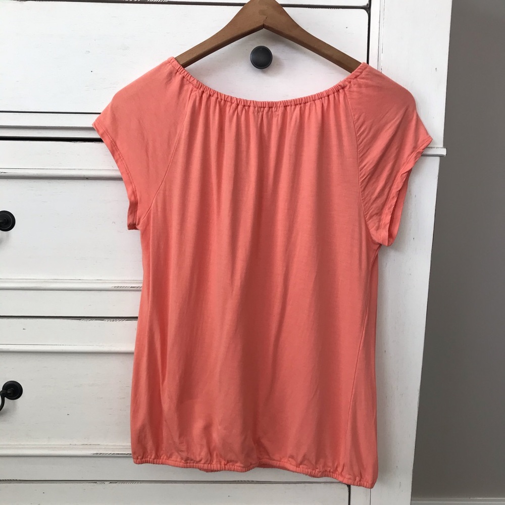 Old Navy Orange Embroidered Top.  Size Medium. EUC. - Picture 2 of 3